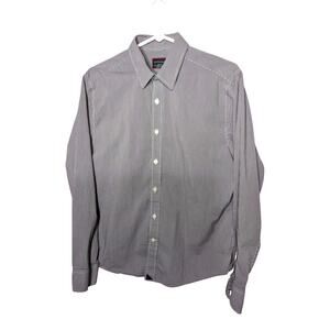 UNTUCKit Eldridge Blue Plaid Button Front Long Sleeve Size Medium